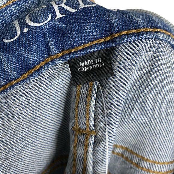 NWT J Crew Jeans Women 32 Blue 9" Demi Boot Crop Raw Hem Denim High Rise BP584 - Picture 15 of 16